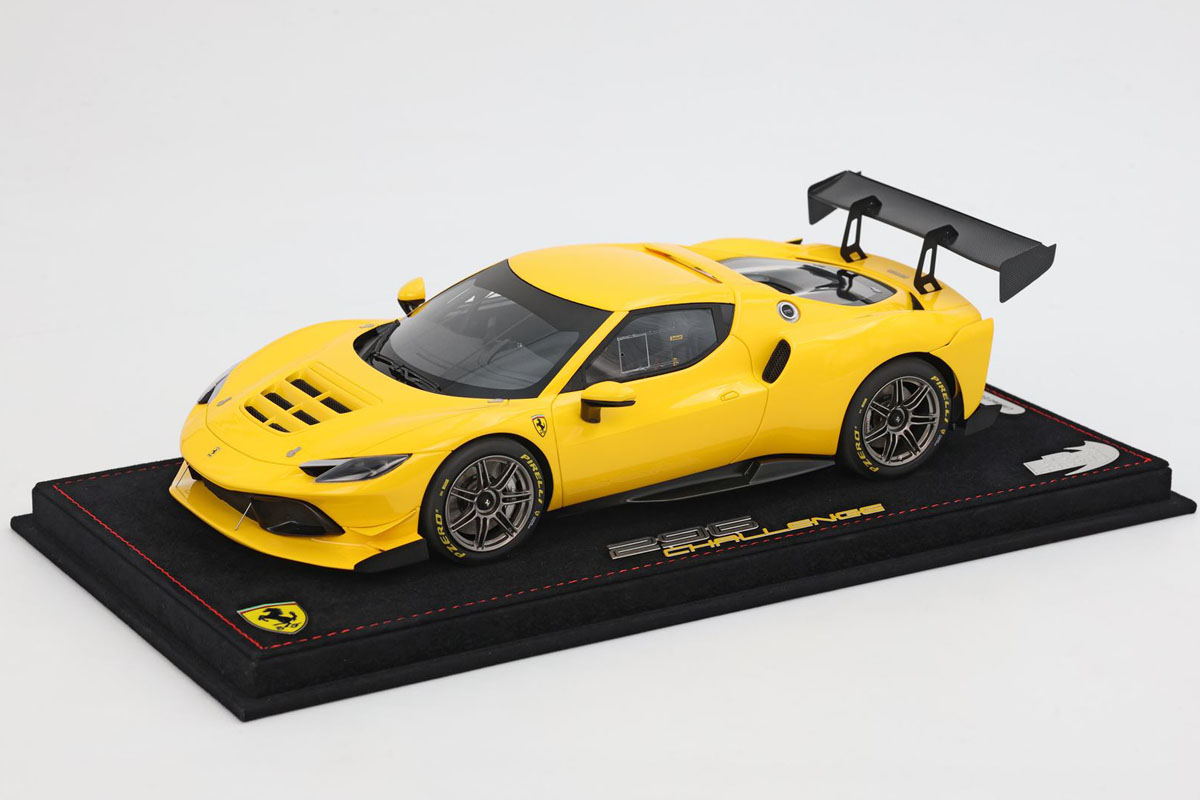 BBR P18242BV 1/18 Ferrari 296 Challenge Giallo Modena Limited 24pcs （ケース付）