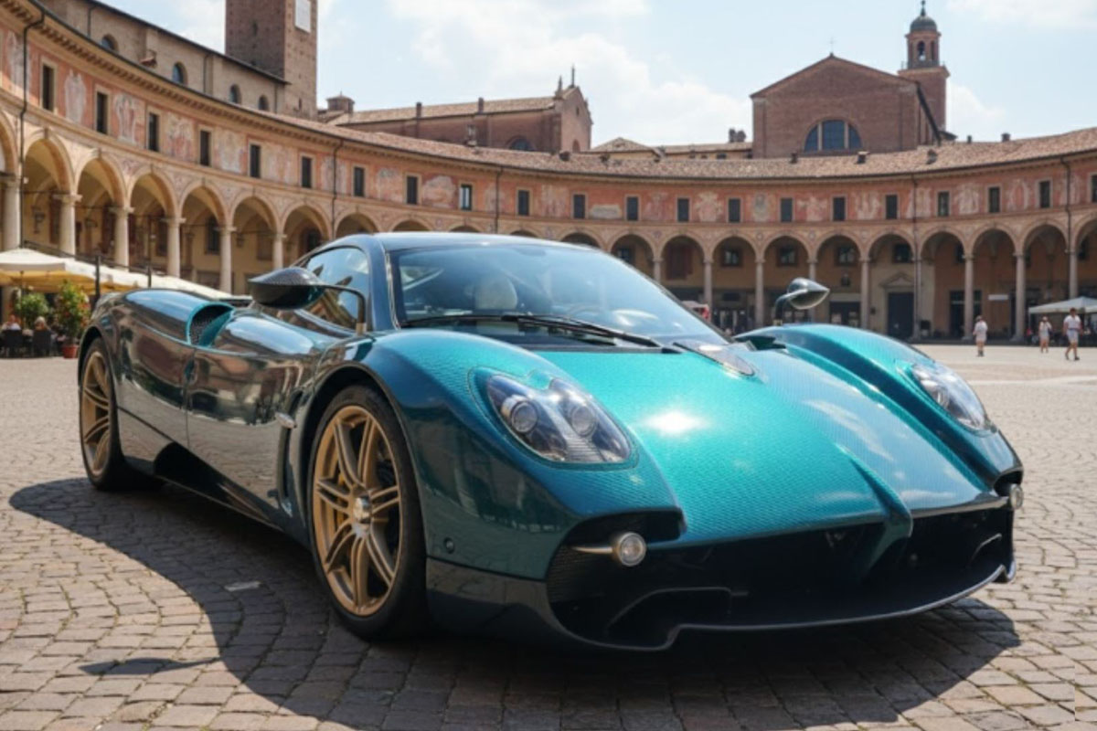 ** 予約商品 ** BBR P18245BV 1/18 Pagani Utopia Roadster Cobalto Gloss Carbon (Open roof)（ケース付）