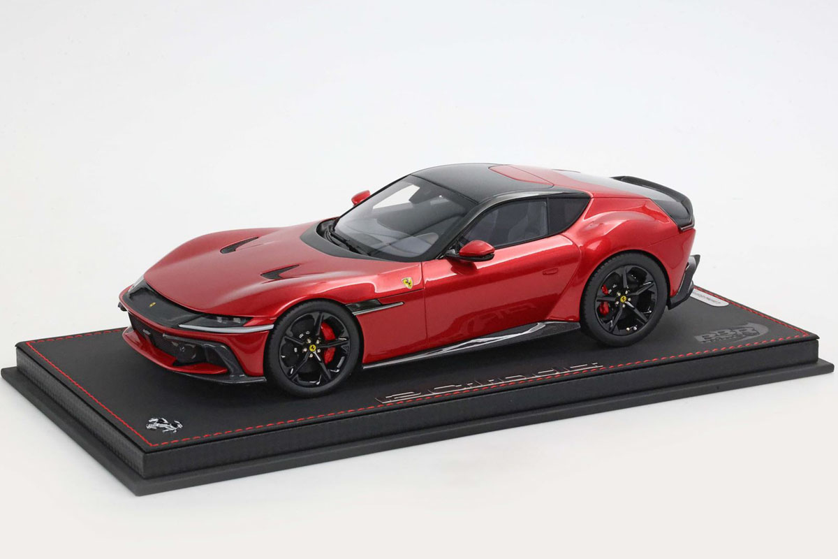 ** 予約商品 ** BBR P18248F1V 1/18 Ferrari 12 Cilindri Coupe Rosso Imola - Black wheels （ケース付）