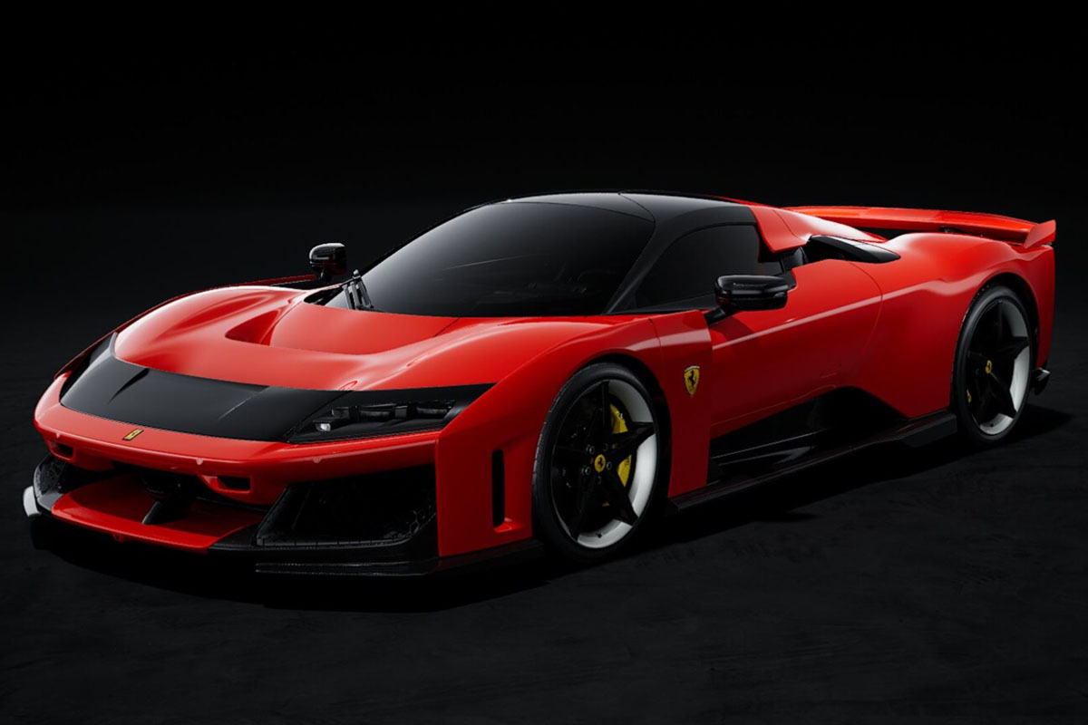 ** 予約商品 ** BBR P18253A1V 1/18 Ferrari F80 Optional carbon Rosso Corsa - Bicolor Carbon/Silver wheels  （ケース付）