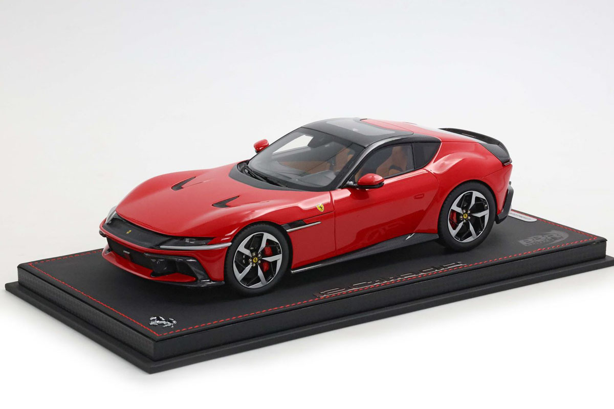 ** 予約商品 ** BBR P18254B1V 1/18 Ferrari 12 Cilindri Panoramic Roof Rosso Corsa / leather color interior Limited 24pcs （ケース付）