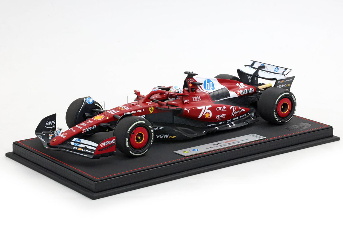 ** 予約商品 ** BBR P18267C16DIE 1/18 Ferrari SF-25 Monaco GP livery for 75 years with Shell C.Leclerc Limited 216pcs （ケース付）