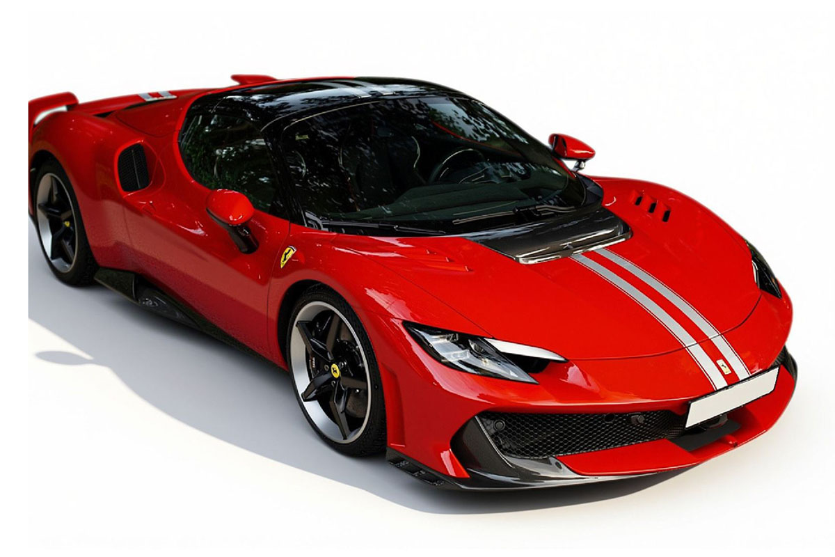 ** 予約商品 ** BBR P18270B1 1/18 Ferrari 296 Speciale A Rosso Corsa with silver stripes （ケース付）