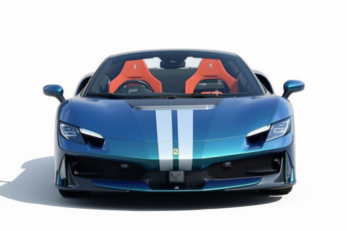 ** 予約商品 ** BBR P18270F 1/18 Ferrari 296 Speciale A Blu Capri with Silver stripes （ケース付）