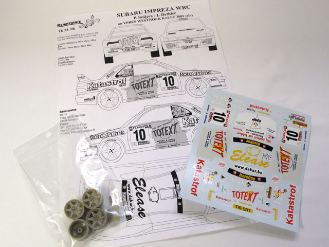 RENAISSANCE TK24/098 1/24 Subaru Impreza WRC Snijers Ypres 2001
