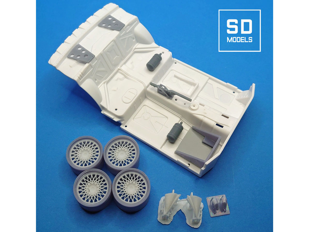 ** 予約商品 ** SD MODELS SD-B01+1 1/24 BMW M3ラリー 追加パーツ＋Rothmansホイール BEEMAX対応 3Dプリント