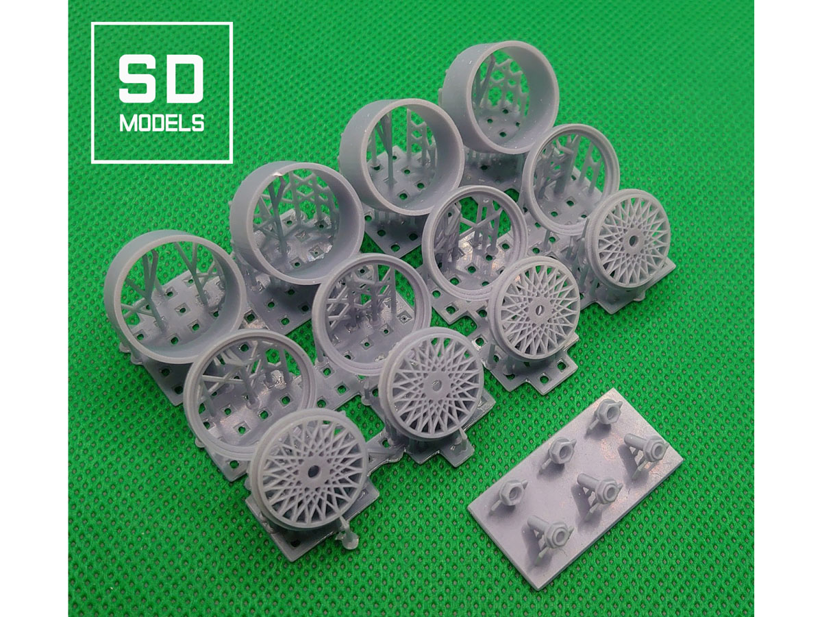 ** 予約商品 ** SD MODELS SD-J01 1/24 ジャグヮー XJ-S レーシングホイール ハセガワ対応 3Dプリント