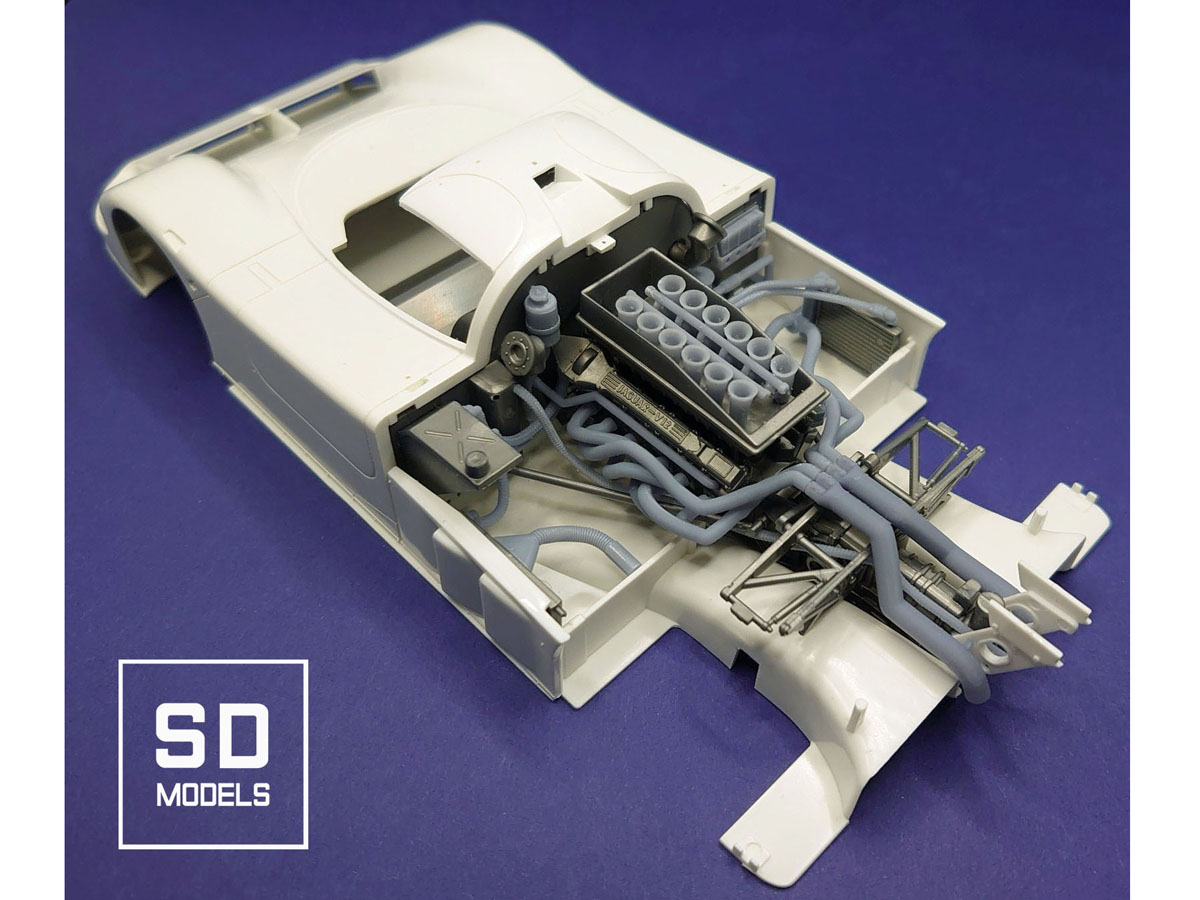 ** 予約商品 ** SD MODELS SD-J02 1/24 ジャガー XJR-9 LM エンジン追加パーツ タミヤ対応 3Dプリント