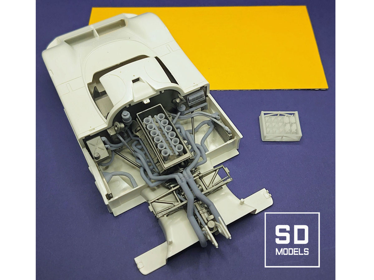 SD MODELS SD-J02+1 1/24 ジャガー XJR-9 LM エンジン追加パーツ【マステ付き】タミヤ対応 3Dプリント