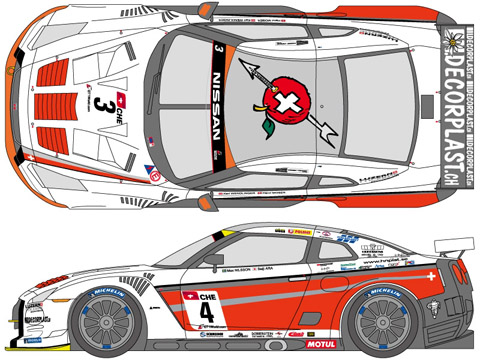 SHUNKO D107 1/24 Switzerland GT-R 2010 decal set 【メール便可】