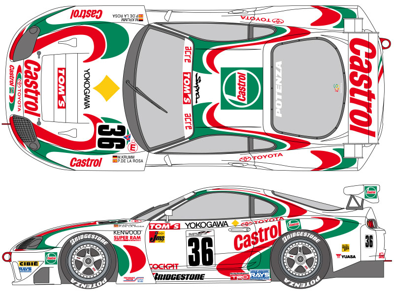 SHUNKO D153 1/24 Castrol Supra 1997 Decal set (for Tamiya) 【メール便可】