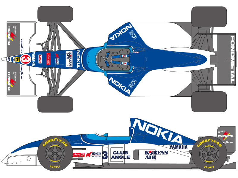 SHUNKO D222 1/20 Tyrrell 023 1995 Decal set (for Tamiya)【メール便可】