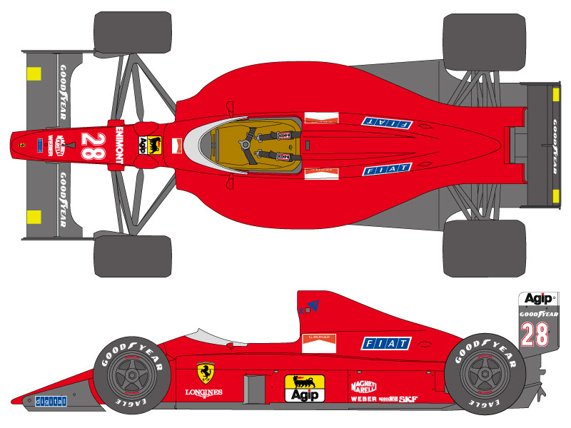 SHUNKO D223 1/20 Ferrari F189 1989 Decal set (for Tamiya)【メール便可】