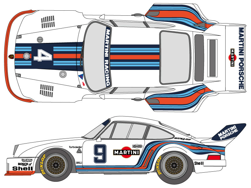 SHUNKO D384 1/24 Porsche 935 1976 Decal set (for Tamiya) 【メール便可】