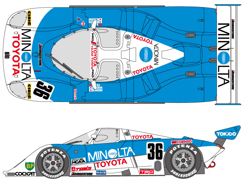 SHUNKO D407 1/24 MINOLTA 88C-V 1988 Decal set (for Tamiya) 【メール便可】