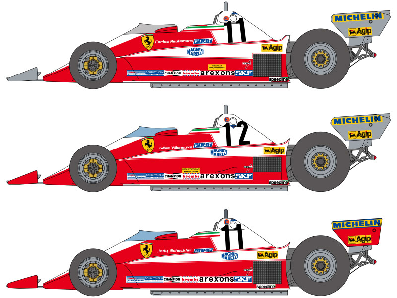 SHUNKO D479 1/20 Ferrari 312T3 1978-79 Decal set (for Tamiya
