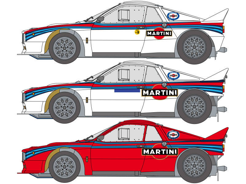 SHUNKO D504 1/24 Lancia 037 Martini 1983-85 Option Decal set (for Hasegawa) 【メール便可】