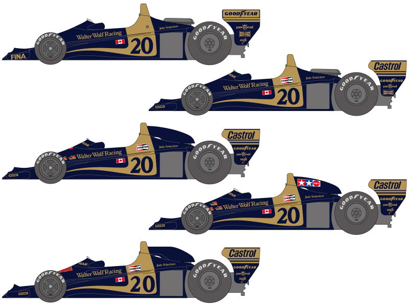 予約商品 ** SHUNKO D513 1/20 Wolf WR1 &WR3 1977-78 Decal set