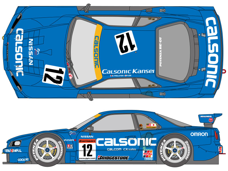 SHUNKO D524 1/24 CALSONIC GT-R R34 2003 Decal set (for Tamiya