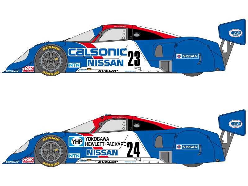 ** 予約商品 ** SHUNKO D532 1/24 Nissan R89C 1989 JSPC CALSONIC&YHP Decal set (for Hasegawa) 【メール便可】