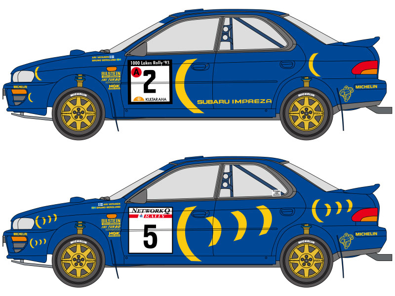** 予約商品 ** SHUNKO D541 1/24 Subaru Impreza 1993 1000lakes/RAC Decal set (for Hasegawa) 【メール便可】