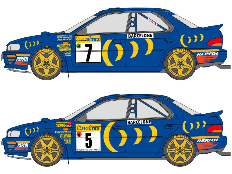 ** 予約商品 ** SHUNKO D542 1/24 Subaru Impreza 1994-95 Monte Carlo Decal set (for Hasegawa) 【メール便可】