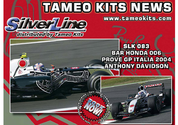 TAMEO kit SLK083 BAR 006 ItaliaGP 2004 Davidson