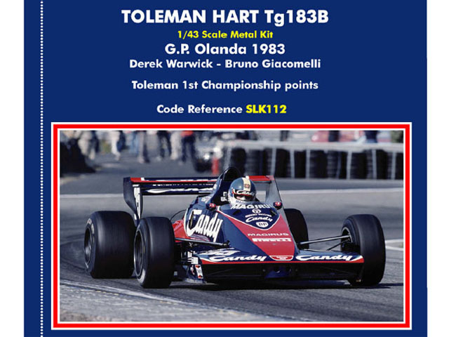 TAMEO kit SLK112 Toleman Hart TG183B Olanda GP 1983 Warwick /Giacomelli