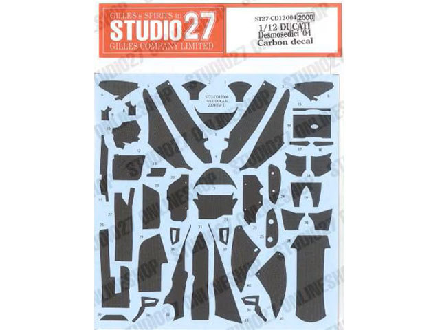 STUDIO27デカール CD12004 1/12 DUCATI Desmosedici '04 Carbon decal for Tamiya 【メール便可】