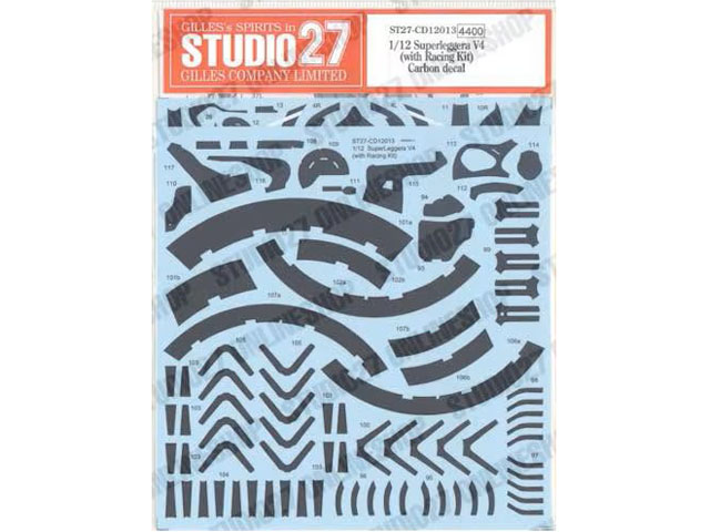 STUDIO27デカール CD12013 1/12 Ducati Superleggera V4 (with Racing Kit) Carbon decal (for Tamiya) 【メール便可】