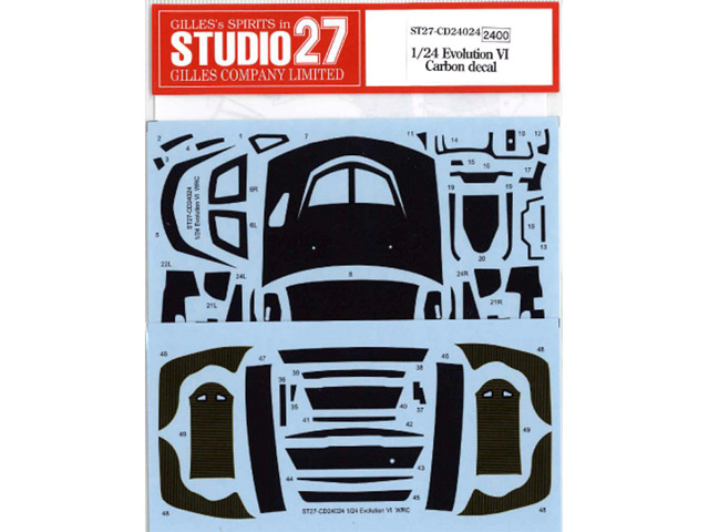 STUDIO27デカール CD24024 1/24 ランサー Evolution VI カーボンデカール 【メール便可】