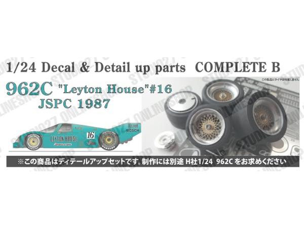 【お取り寄せ商品】 STUDIO27 CP24024 1/24 Porsche 962C Leyton House #16 JSPC 1987 Compleat Parts set for Hasegawa