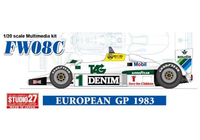 【お取り寄せ商品】 STUDIO27 FD20006 1/20 ウィリアムズ FW08C European GP 1983