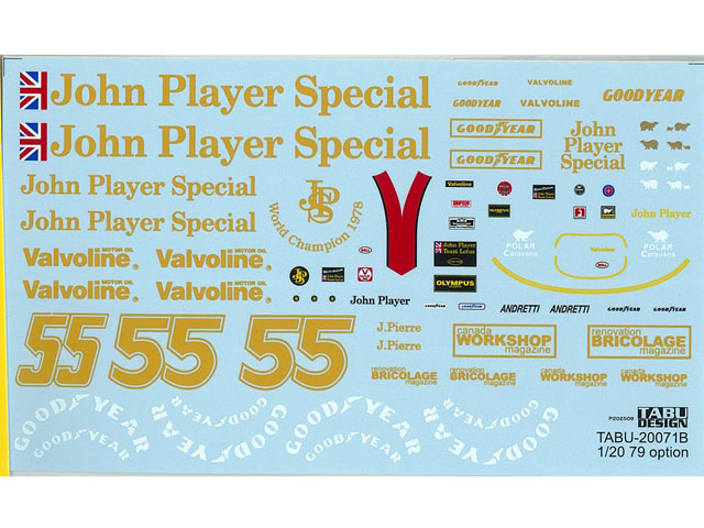 TABUデザイン 20071 1/20 Lotus Type 79 Option Decal (for Tamiya) 【メール便可】