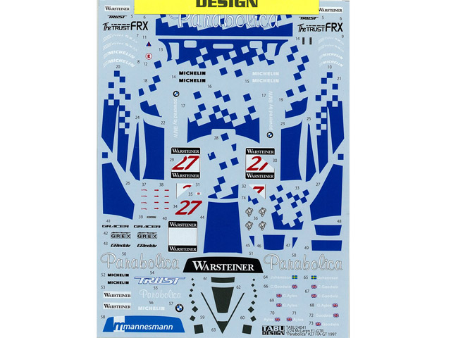 TABUデザイン 24041 1/24 マクラーレン F1-GTR Parabolica #27 FIA-GT 1997 【メール便可】