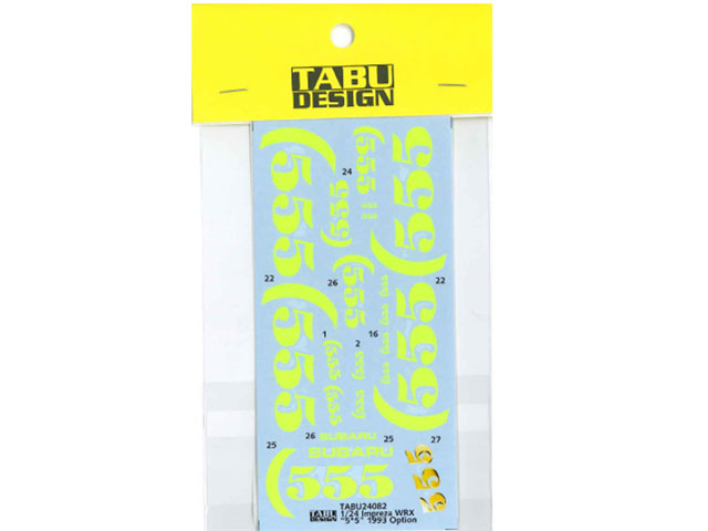 TABUデザイン 24082 1/24 Subaru Impreza WRX 555 1993 Option Decal （for Hasegawa） 【メール便可】