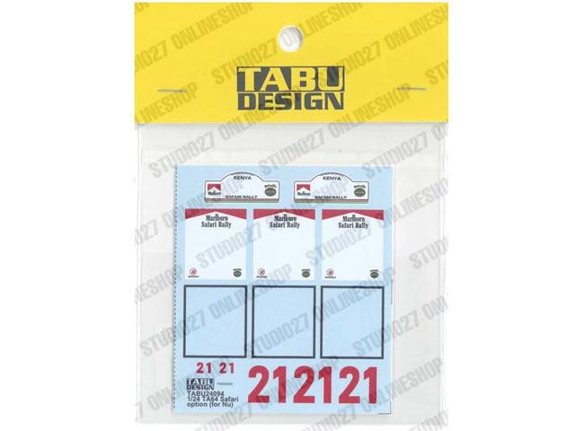 TABUデザイン 24094 1/24 Toyota Celica TA64 Safari Option Decal （for Nunu） 【メール便可】