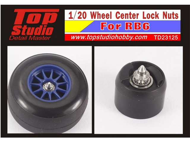 TOP STUDIO TD23125 1/20 RB6 Wheel Center Lock Nuts