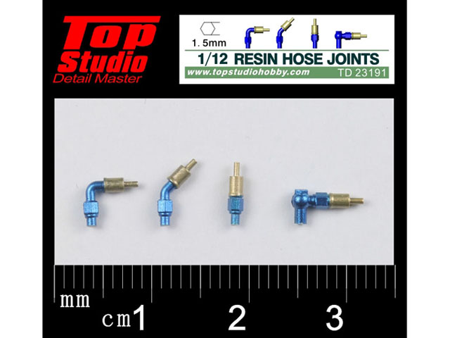 TOP STUDIO TD23191 1/12 (1.5mm) resin hose joints
