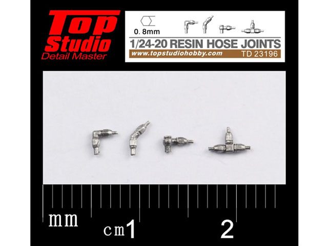 TOP STUDIO TD23196 1/24-20 (0.8mm) resin hose joints