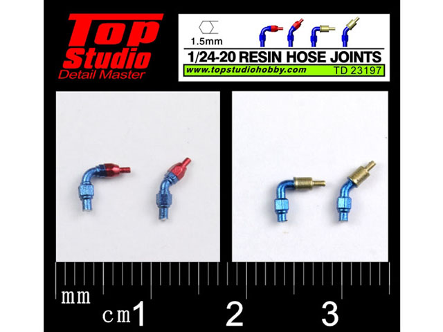 TOP STUDIO TD23197 1/24-20 (1.5mm) resin hose joints