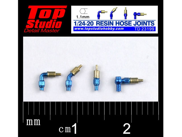 TOP STUDIO TD23199 1/24-20 (1.1mm) resin hose joints