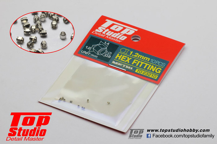 TOP STUDIO TD23210 1.2mm Hex Fitting 【メール便可】