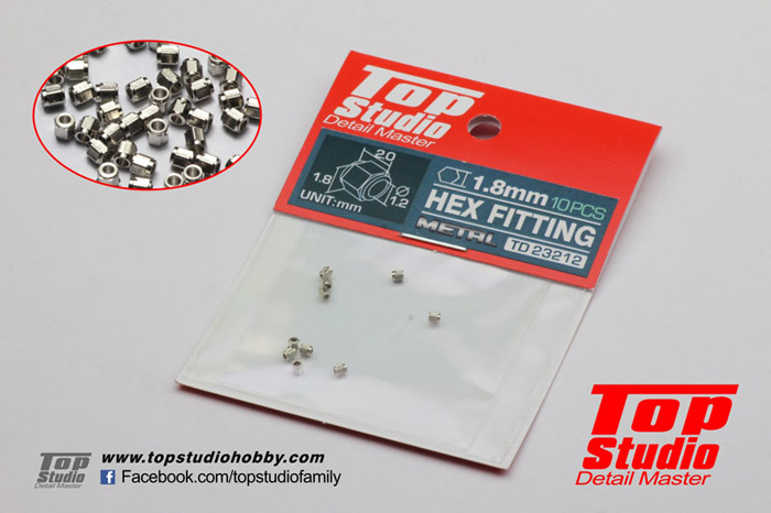 TOP STUDIO TD23212 1.8mm Hex Fitting 【メール便可】