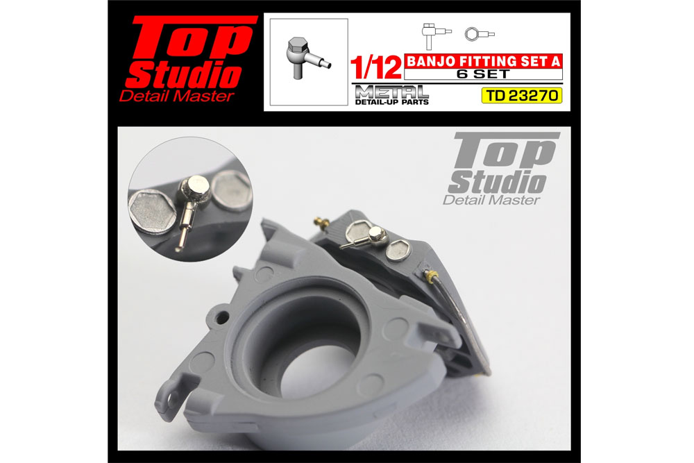 TOP STUDIO TD23270 1/12 Banjo Fitting Set A 【メール便可】