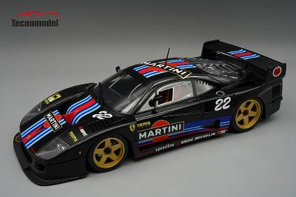 ** 予約商品 ** Tecno Model TM12-17F 1/12 Ferrari F40LM 1996 Black Martini /Gold wheels