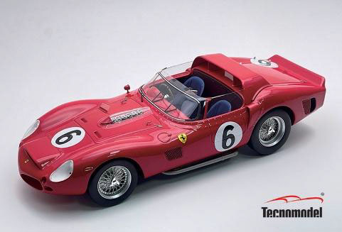 ** 予約商品 ** Tecno Model TM18-232B 1/18 Ferrari 330 TRI Le Mans 1962 Winner #6 O.Gendebien - P.Hill