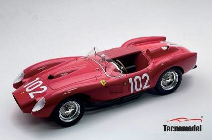 ** 予約商品 ** Tecno Model TM18-254H 1/18 Ferrari 250 TR Targa Florio SEFAC 1958 3rd #102 Wv.Trips - M.Hawthorn