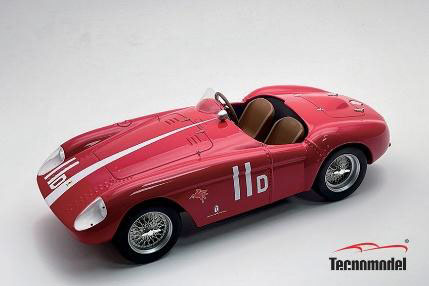 ** 予約商品 ** Tecno Model TM18-278E 1/18 Ferrari 500 Mondial Pebble Beach 1956 10th #11 J.V. Neumann