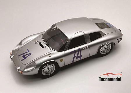 ** 予約商品 ** Tecno Model TM18-305E 1/18 Porsche 356B Carrera 2000 GS GT Targa Florio 1964 #74 J.Neerpash